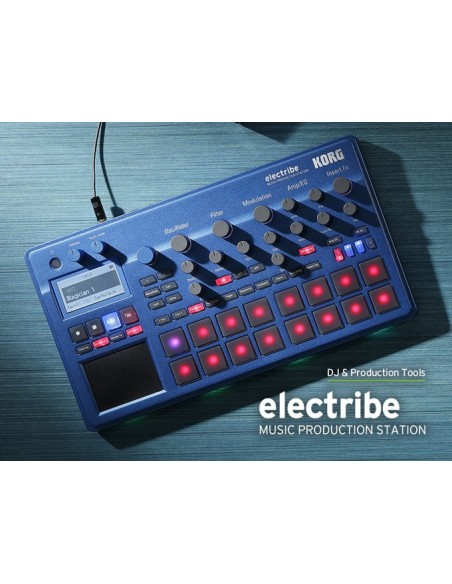 KORG ELECTRIBE2-BL - Boîte à rythme & séquenceur de couleur bleue – vue principale