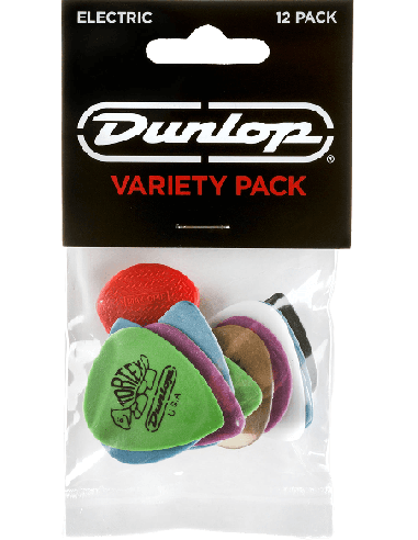 DUNLOP PVP113 – Assortiment de 12 médiators Electric Variety Pack – vue principale