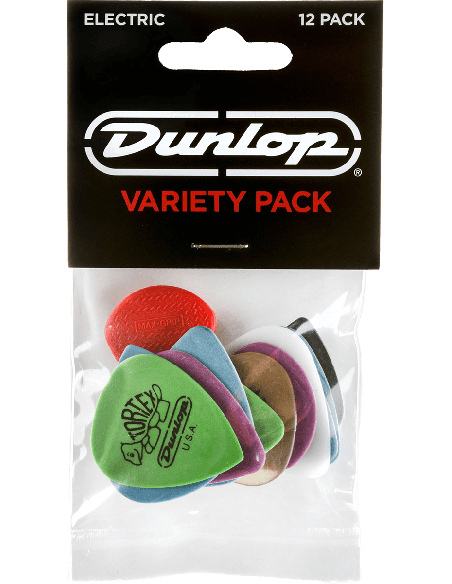 DUNLOP PVP113 – Assortiment de 12 médiators Electric Variety Pack – vue principale