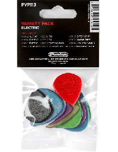 DUNLOP PVP113 – Assortiment de 12 médiators Electric Variety Pack – vue principale 2