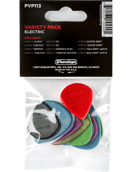 DUNLOP PVP113 – Assortiment de 12 médiators Electric Variety Pack – vue alternative