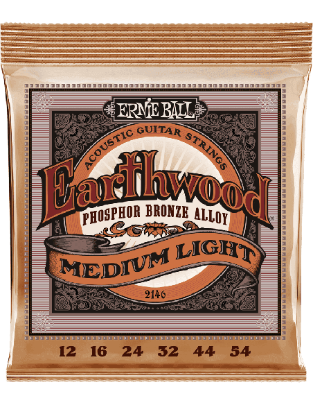 ERNIE BALL 2146 – Cordes acoustiques Earthwood Medium Light 12-54 – vue principale