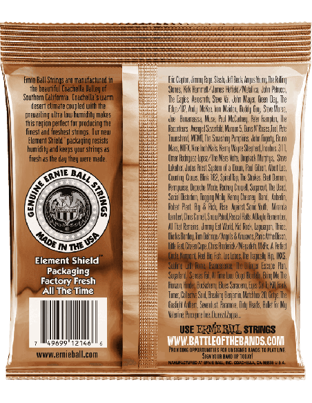 ERNIE BALL 2146 – Cordes acoustiques Earthwood Medium Light 12-54 – vue alternative