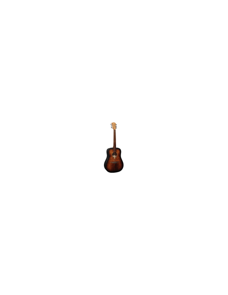 LÂG T70D-B&B – Guitare acoustique Dreadnought Black & Brown – vue de profil