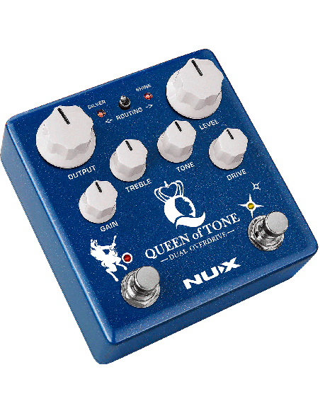 NUX QUEEN OF TONE – Double pédale overdrive – vue détaillée