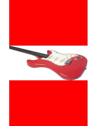 EKO ST300 FIESTA RED – Guitare électrique type Strat – vue arrière