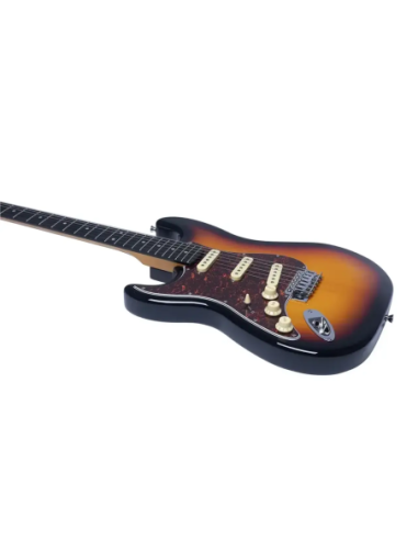 EKO ST300 SUNBURST LH – Guitare électrique gaucher type Strat – vue arrière