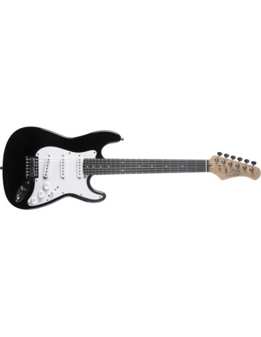 EKO ST100-3/4-BLK - Guitare électrique type Strat format 3/4 noire