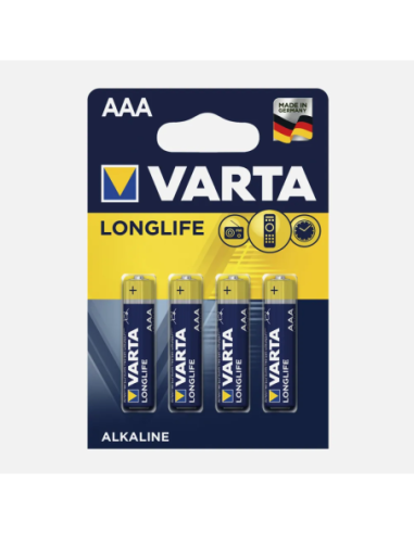 VARTA LR03-B – Lot de 4 piles alcalines AAA – vue principale