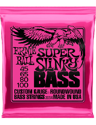 ERNIE BALL – CEB 2834 Jeux - Super slinky 45-65-80-100 pour basse