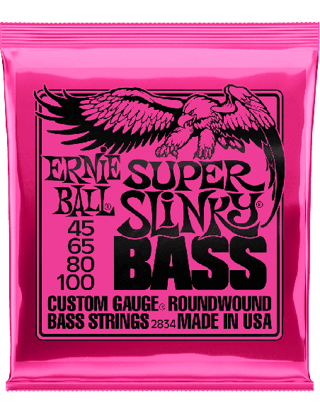 ERNIE BALL – CEB 2834 Jeux - Super slinky 45-65-80-100 pour basse