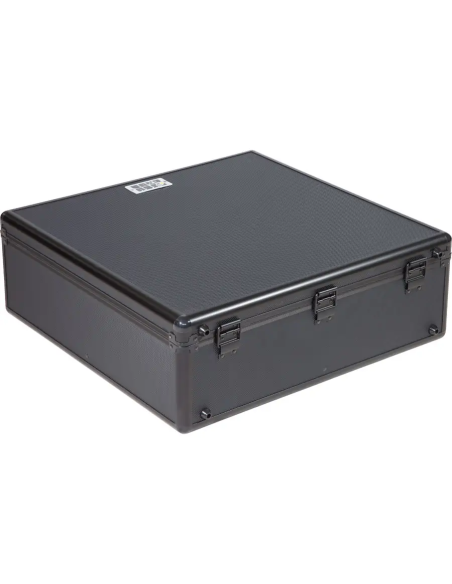 Walkasse W-MIXECASE-XL – vue arrière du flight case fermé avec charnières et patins