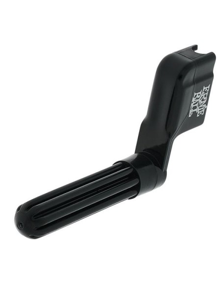 Ernie Ball 4119 Pegwinder noir – vue arrière en trois-quarts avec poignée rainurée