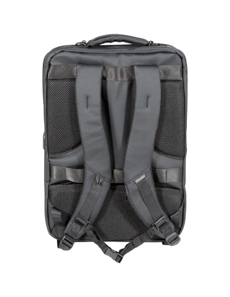 DJBAG Hard Backpack – vue arrière du sac avec bretelles réglables et dos rembourré