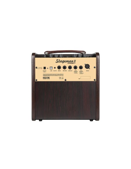 NUX Stageman II AC-80 – panneau arrière avec boucle d’effets, sorties et connexions