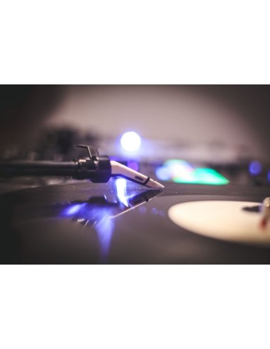 Ortofon Concorde MKII Scratch – vue latérale du diamant au contact du disque