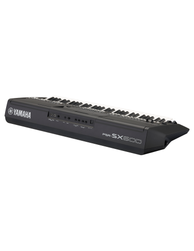 Yamaha PSR-SX600 – vue de trois-quarts arrière des connexions