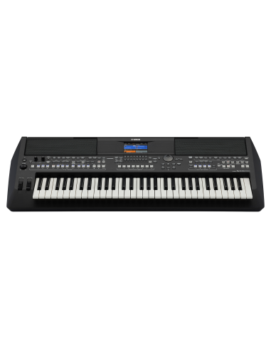 Yamaha PSR-SX600 – vue de face du clavier, de l’écran et des commandes