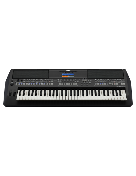 Yamaha PSR-SX600 – vue de face du clavier, de l’écran et des commandes