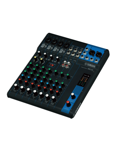 Yamaha MG10 – vue de trois-quarts de la console de mixage