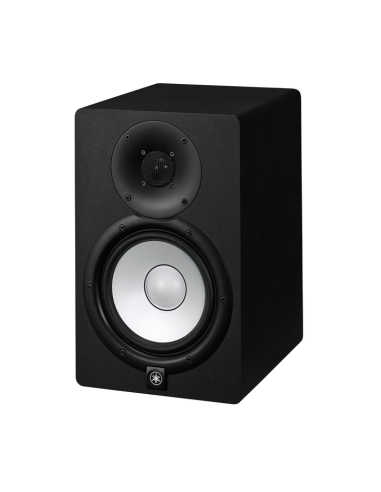 Yamaha HS7 – enceinte noire de trois-quarts, côté droit visible