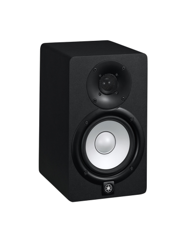 Yamaha HS5 – enceinte noire de trois-quarts, côté gauche visible