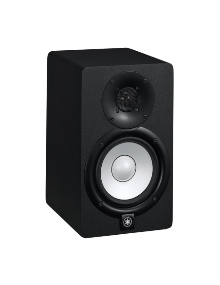 Yamaha HS5 – enceinte noire de trois-quarts, côté gauche visible