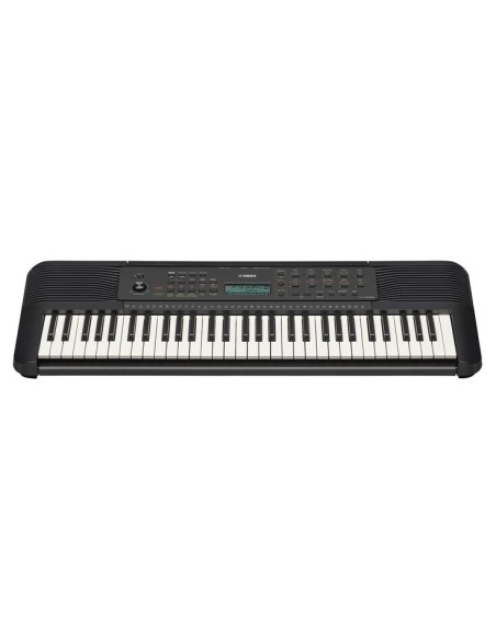 Yamaha PSR-E283 – vue de face en perspective du clavier et des commandes