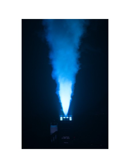 Algam Lighting VULKAN CUBE MINI – Jet de fumée vertical éclairé en bleu
