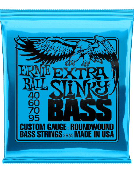 ERNIE BALL – CEB 2835 Jeux - Extra slinky 40-60-70-95 pour guitare basse