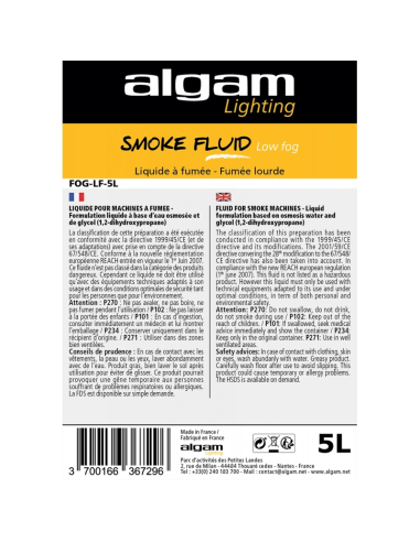 Algam Lighting FOG-LF-5L - Liquide fumée lourde 5 L