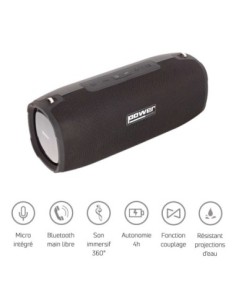POWER ACOUSTICS GETONE 50 – Enceinte Nomade Bluetooth Compacte - Couleur Noire