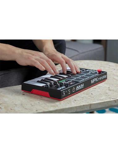 Akai Pro MPKMINIPLAY - Clavier USB 25 mini notes 128 sons et HP
