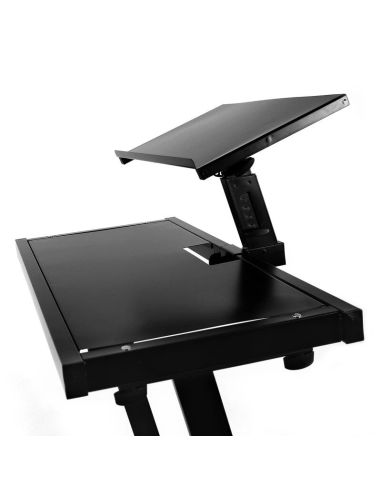 BoomTone DJ DJ Station – Meuble DJ mobile avec support ordinateur