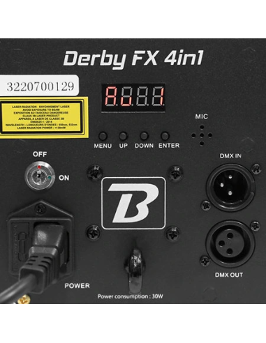 BOOMTONE DJ DERBYFX 4IN1 – Effets à Led 4 en 1 | Sonopro