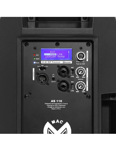 Mac Mah AS 110 - Enceinte amplifiée 10 pouces 400 W RMS Bluetooth