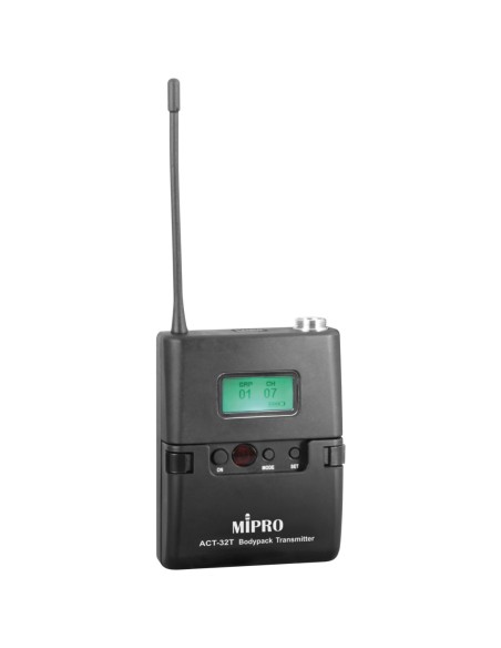 Mipro ACT-32T Émetteur de poche – Micro HF chant – vue complémentaire