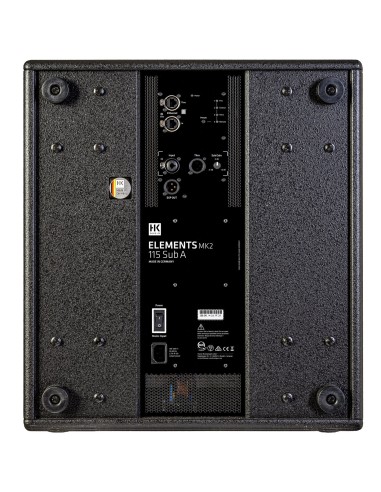 HK AUDIO ELEMENTS MK2 115 SUB A – panneau arrière DSP et connexions