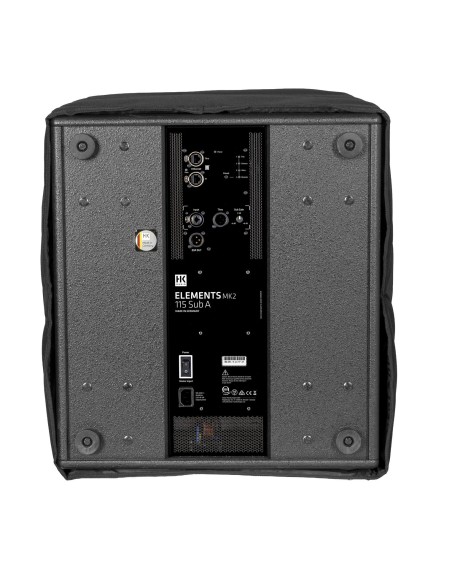 HK AUDIO ELEMENTS MK2 115 SUB A COVER – vue arrière et base de transport