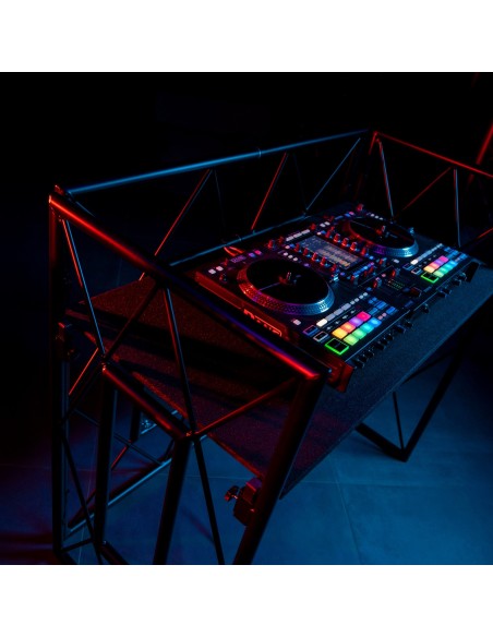 PLUGGER EVENT STAGE BLACK – Stand DJ avec façade personnalisable