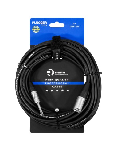 PLUGGER TOURING XLRF-JACKM 10M – Câble XLR femelle 3 broches vers Jack mâle mono 10 m