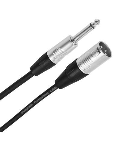 PLUGGER TOURING XLRF-JACKM 10M – Câble XLR femelle 3 broches vers Jack mâle mono 10 m