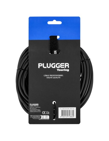 PLUGGER TOURING XLRF-JACKM 10M – Câble XLR femelle 3 broches vers Jack mâle mono 10 m