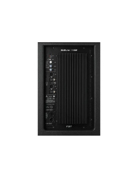 FBT SUBLINE 118SA - Panneau arrière, commandes et connectique XLR