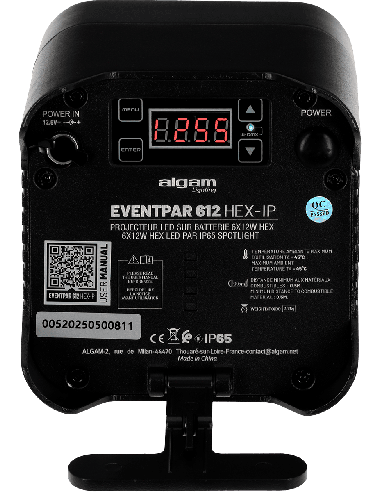 ALGAM LIGHTING EVENTPAR612-HEX-IP – Projecteur autonome avec W-DMX