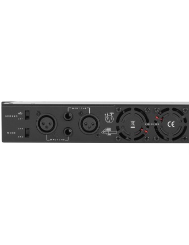 Amplificateur de puissance HPA DA-300 Classe D, 2 x 300 W RMS sous 4 ohms, rackable 1U, avec entrées XLR et sorties speakON.