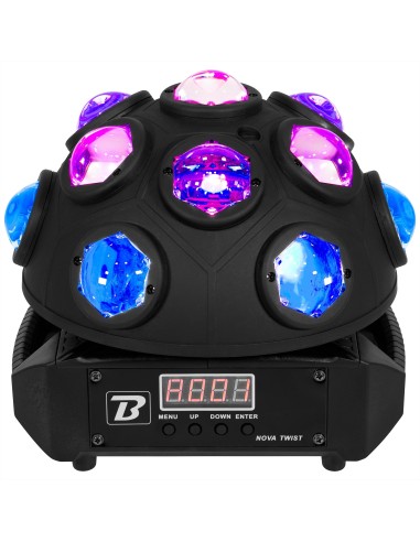 BOOMTONE DJ NOVA TWIST jeu de lumière 13 faisceaux RGBW | Sonopro-Discount.com