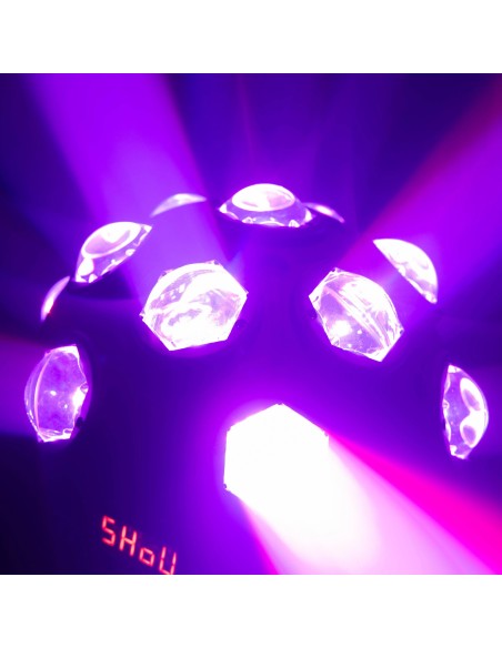 BOOMTONE DJ NOVA TWIST jeu de lumière 13 faisceaux RGBW | Sonopro-Discount.com