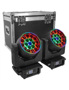 MAC MAH MAC WASH 1915Z-R SET – Pack 2 lyres Wash LED avec flight case 2