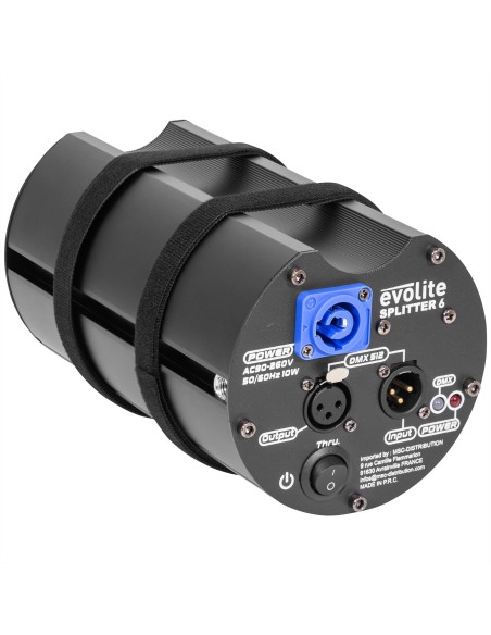 EVOLITE SPLITTER 6 – Splitter DMX 1 entrée vers 6 sorties